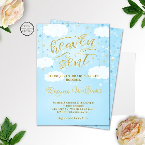 Sent From Heaven Baby Shower Invitations Heaven Sent Baby Shower Invitation Heaven Sent Invitation Sent From Heaven Baby Shower Invitations Heaven Sent Baby Shower Invitation Heaven Sent Invitation
