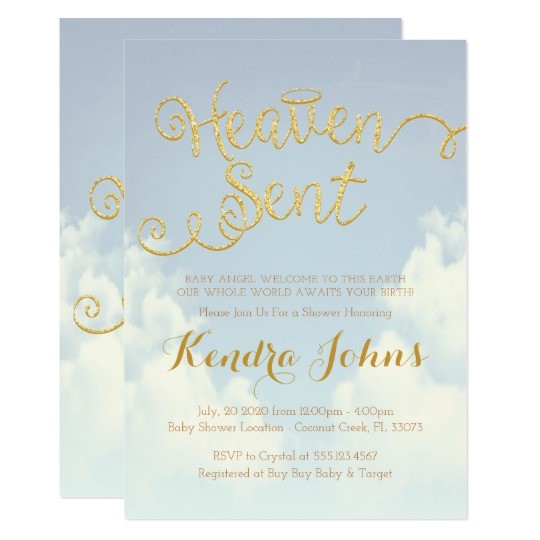 Sent From Heaven Baby Shower Invitations Heaven Sent Baby Shower Invitation Sent From Heaven Baby Shower Invitations Heaven Sent Baby Shower Invitation