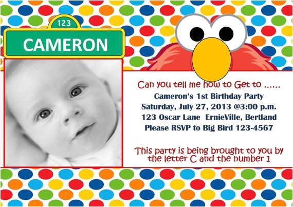 Sesame Street 1st Birthday Photo Invitations Elmo Sesame Street Birthday Party Invitations Drevio Sesame Street 1st Birthday Photo Invitations Elmo Sesame Street Birthday Party Invitations Drevio