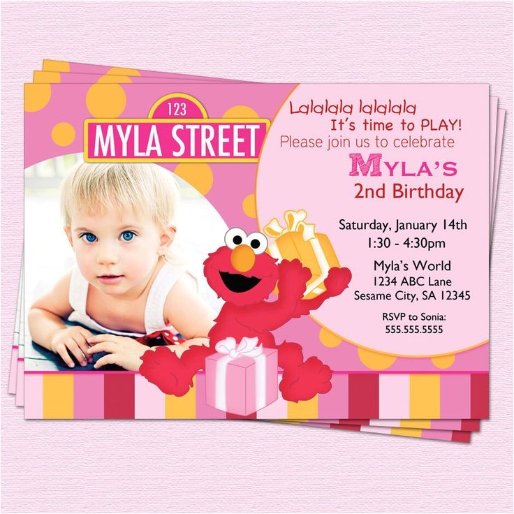 Sesame Street 2nd Birthday Invitation Wording 1000 Ideas About Elmo Birthday Invitations On Pinterest