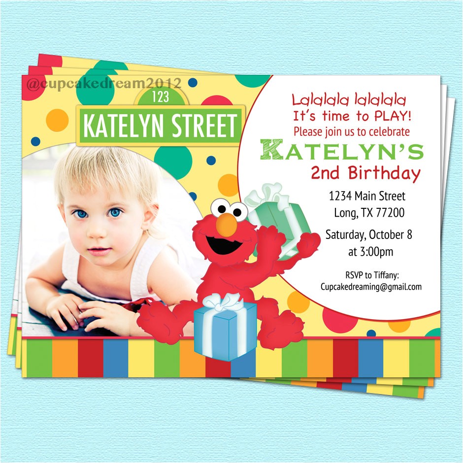 Sesame Street 2nd Birthday Invitation Wording Sesame Street Invitation Elmo Birthday Printable by