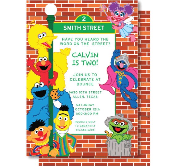 Sesame Street 2nd Birthday Invitation Wording Unavailable Listing On Etsy