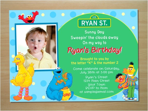 Sesame Street Birthday Party Invitations Personalized Unavailable Listing On Etsy