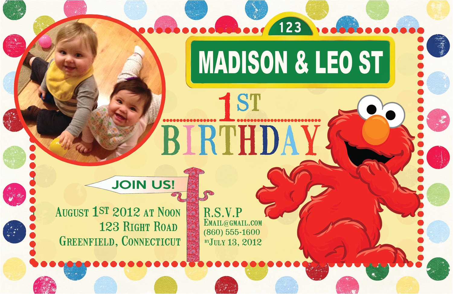 Sesame Street Customized Birthday Invitations Items Similar to Custom Birthday Invitations Sesame