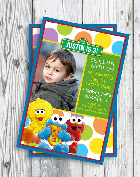 Sesame Street Customized Birthday Invitations Unavailable Listing On Etsy