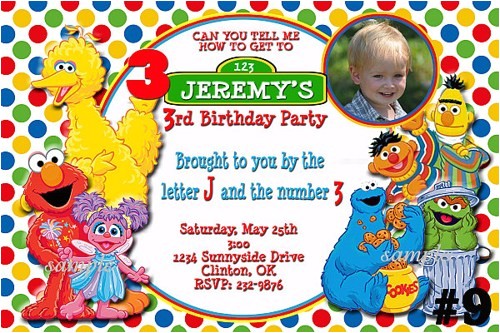 Sesame Street Party Invitations Personalized Free Printable Custom Sesame Street Birthday Invitations