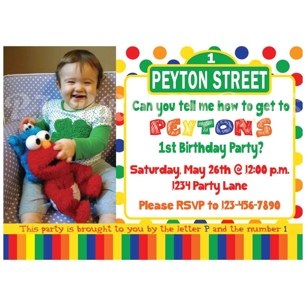 Sesame Street Party Invitations Personalized Sesame Street Birthday Invitations Birthday Party