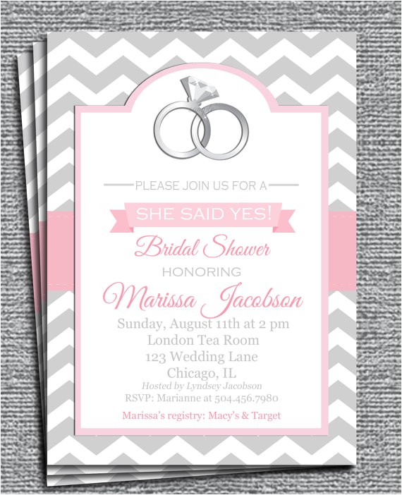 She Said Yes Bridal Shower Invitations She Said Yes Invitation Printable or Printed with Free