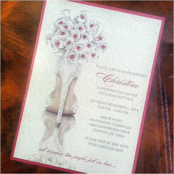 Shoe Bridal Shower Invitations Bridal Shower Invitation Bridal Shower Shoe by Place events