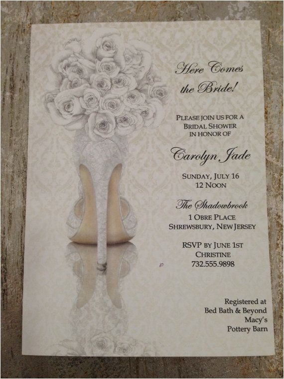 Shoe Bridal Shower Invitations Bridal Shower Invitations Shoe theme Bridal Shower