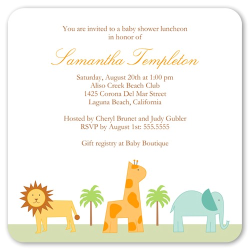 Shutterfly Baby Shower Invites Safari Adventure 5×5 Custom Baby Shower Invitations