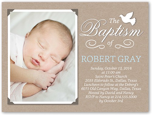 Shutterfly Boy Baptism Invitations Crafty Dove Boy 4×5 Invitation