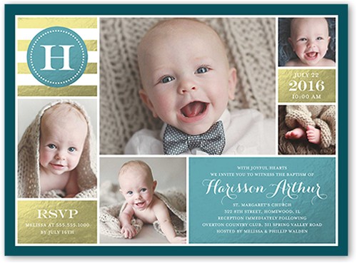 Shutterfly Boy Baptism Invitations Stunning Monogram Boy 6×8 Invitation