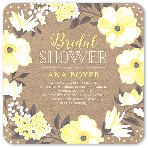 Shutterfly Invitations Bridal Shower Beautiful Bouquet 5×5 Stationery Bridal Shower Invitations