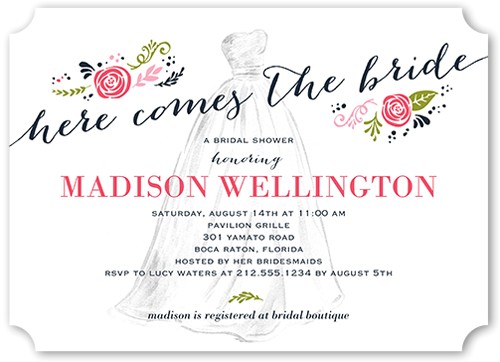 Shutterfly Invitations Bridal Shower Timeless Dress 5×7 Bridal Shower Invitations