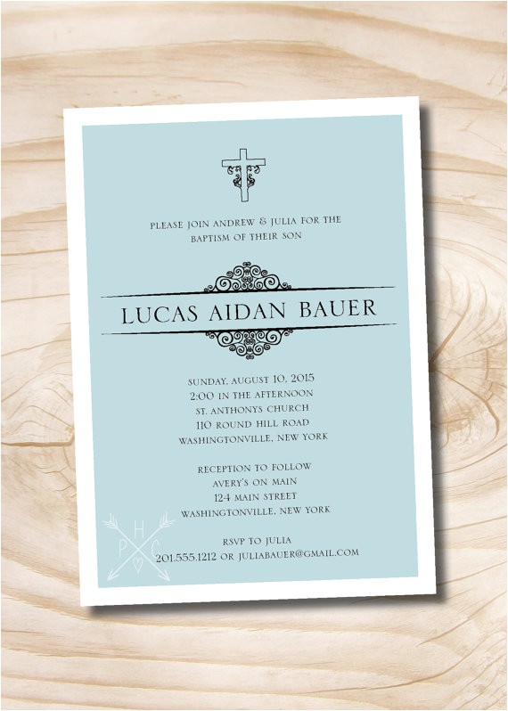 Simple Baptism Invitations Simple Baptism Invitation Munion Confirmation