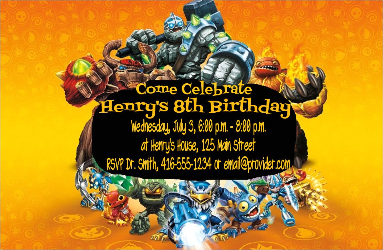 Skylander Birthday Invitations Free Diy Skylanders Giants Birthday Party Invitations Skylander Birthday Invitations Free Diy Skylanders Giants Birthday Party Invitations