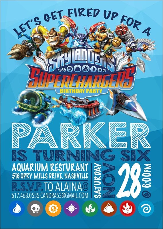 Skylander Birthday Invitations Free Skylanders Birthday Invitation New Skylanders