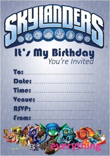 Skylander Birthday Invitations Free Skylanders Party Invitation S Kid S Children S Invites Skylander Birthday Invitations Free Skylanders Party Invitation S Kid S Children S Invites