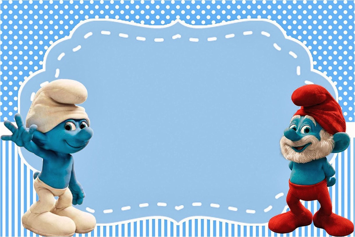 Smurf Birthday Invitations Free Free Printable Smurfs Invitation Template Free Printable