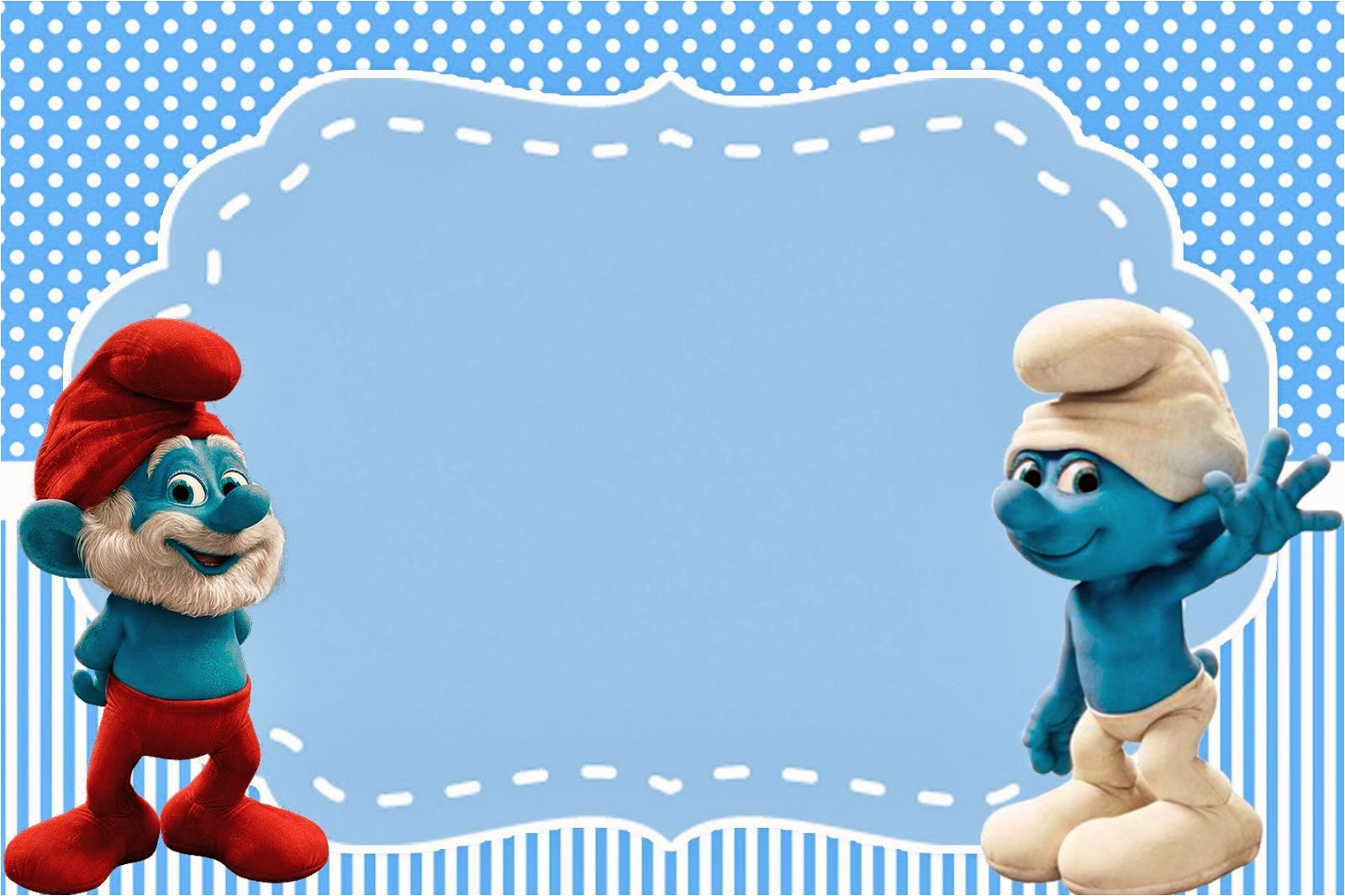 Smurf Birthday Invitations Free Smurfs Invitations and Party Free Printables for Boys