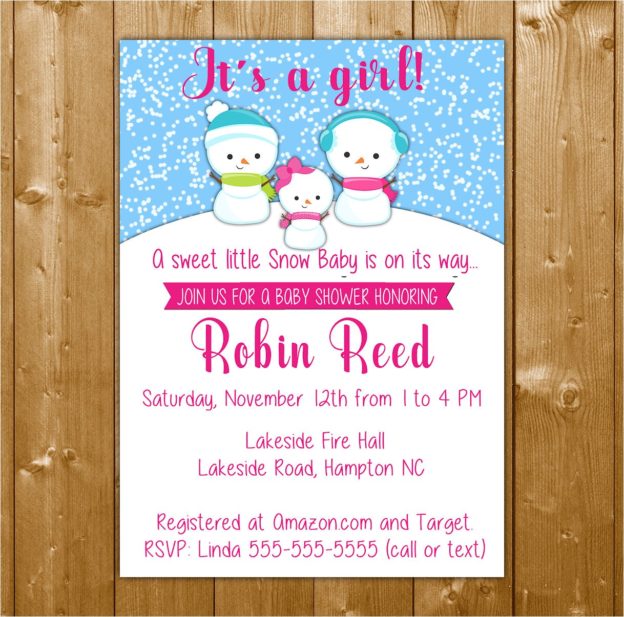 Snowman Baby Shower Invitations Snowman Baby Shower Invitation Girl Snowman Baby Shower