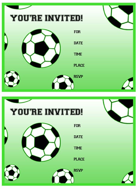 Soccer Birthday Party Invitation Templates Free Free Printable soccer Birthday Party Invitations