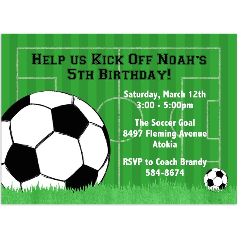 Soccer Birthday Party Invitation Templates Free Free soccer Party Invitation