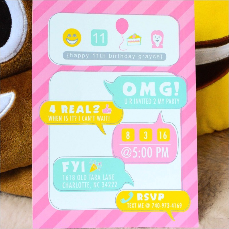 Social Media Party Invitations social Media Tween Teen Birthday Party Invitation