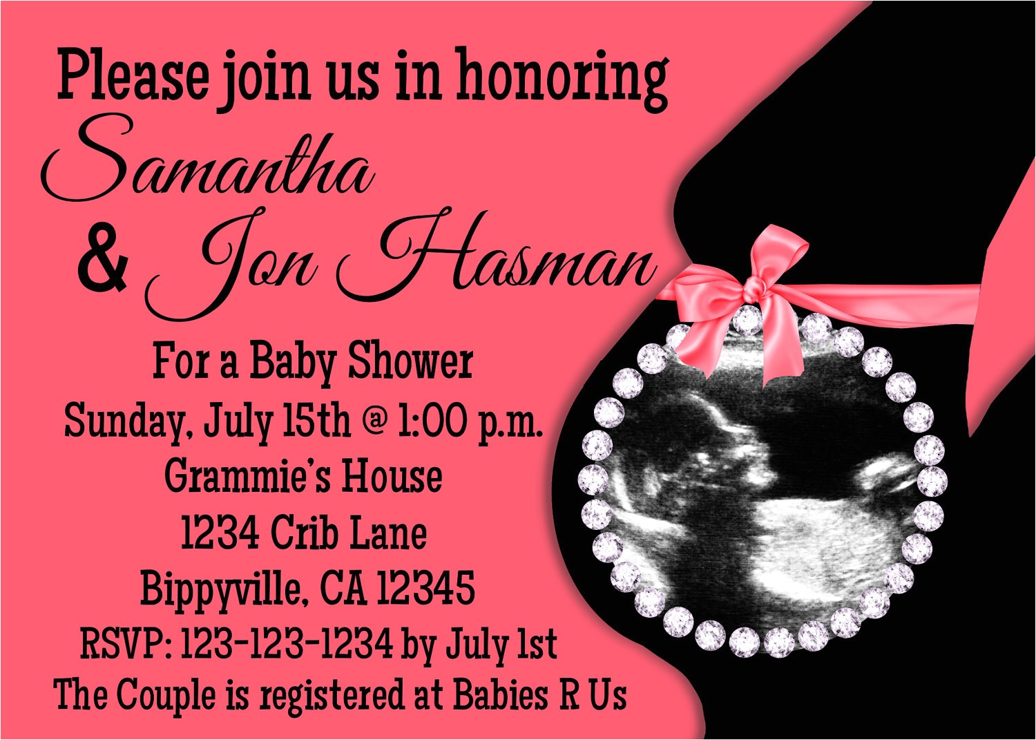 Sonogram Baby Shower Invitation Templates Baby Shower Ultrasound Invitations