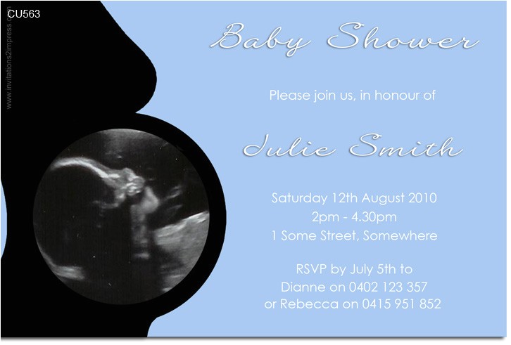 Sonogram Baby Shower Invitation Templates Cu563 Baby Shower Ultrasound Baby Boy Baby Shower