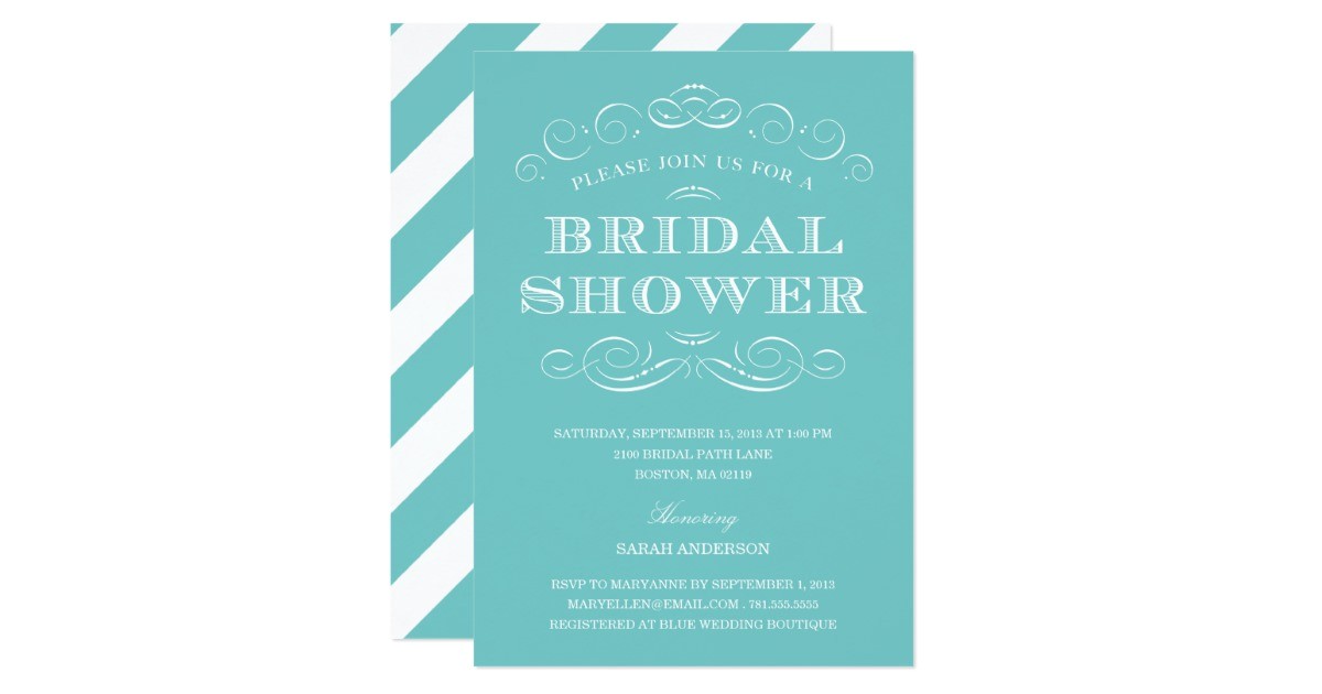 Sophisticated Bridal Shower Invitations Classy Shower Bridal Shower Invitation Zazzle