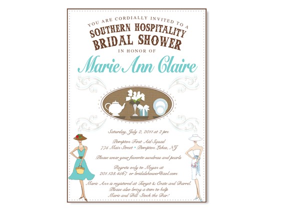 Southern Bridal Shower Invitations southern Hospitality themed Bridal Shower Invitation On Luulla