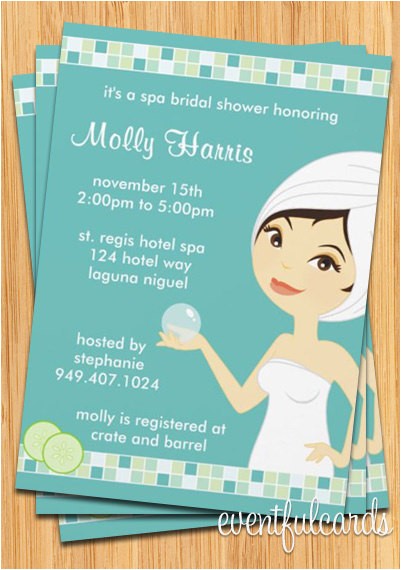 Spa Bridal Shower Invitations Spa Party Invitation Great for Birthdays Bridal Showers Spa Bridal Shower Invitations Spa Party Invitation Great for Birthdays Bridal Showers