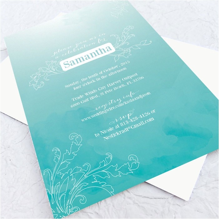 Spa themed Bridal Shower Invitations 10 Spa themed Bridal Shower Ideas