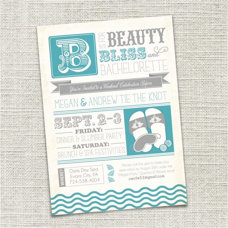 Spa themed Bridal Shower Invitations 32 Best Images About Spa Party Invitation On Pinterest