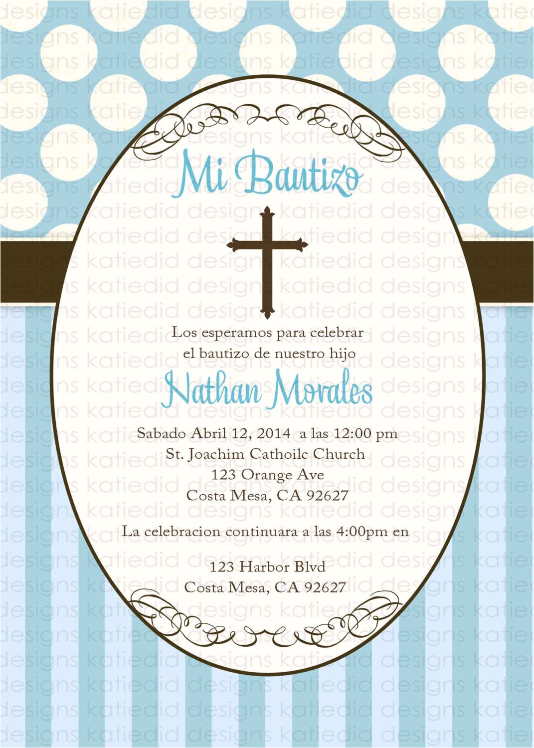Spanish Invitations for Baptism First Munion Invitation Spanish Christening Baptism