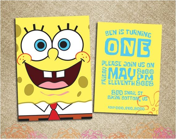 Spongebob Birthday Invitation Ideas 73 Best Images About Spongebob On Pinterest Homemade
