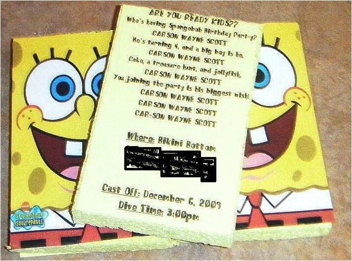 Spongebob Birthday Invitation Ideas Our Scott Spot Spongebob Invitations