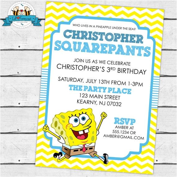 Spongebob Birthday Invitation Ideas top 25 Ideas About Spongebob Squarepants Birthday Ideas On