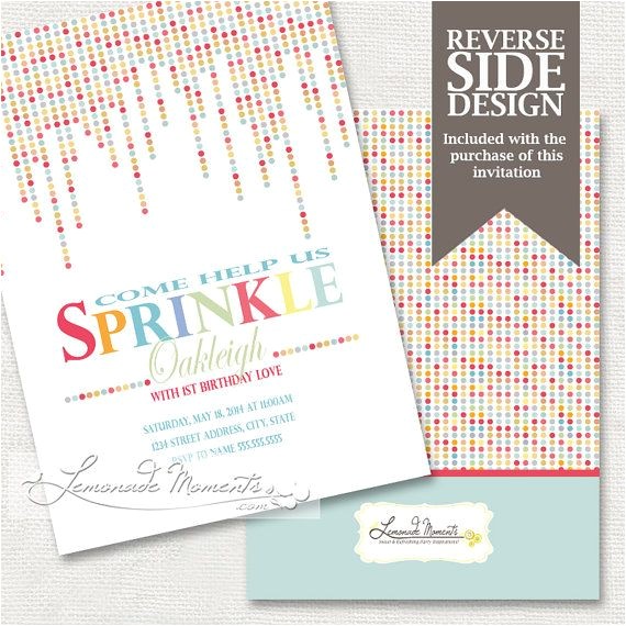 Sprinkle Birthday Invitations 71 Best Images About Sprinkle Birthday Party theme On