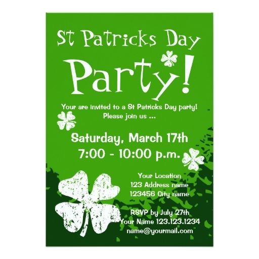 St Patrick S Day Party Invitations 1000 Images About St Patrick S Day Invitations On Pinterest