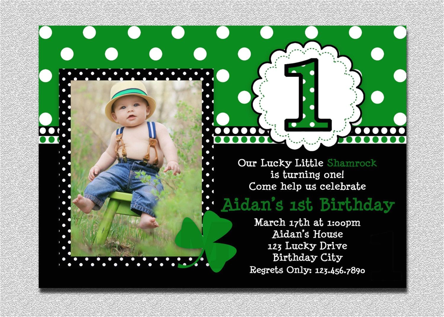 St Patty S Day Birthday Invitations St Patricks Day Birthday Invitation 1st Birthday St