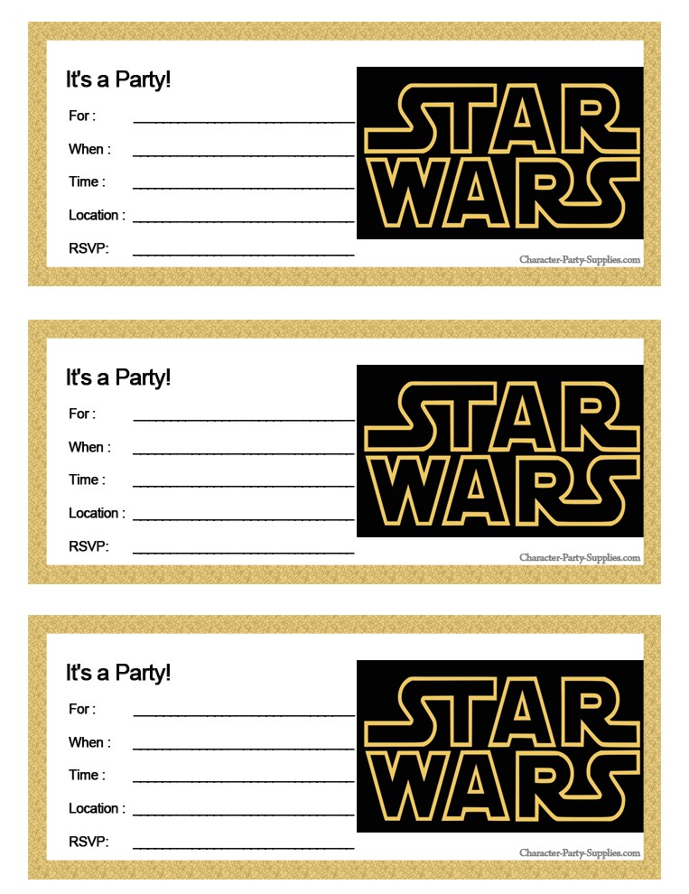 Star Wars Birthday Invitation Template Free Google Image Result for Http Character Party Supplies