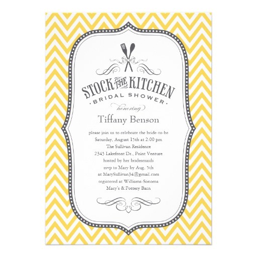 Stock the Kitchen Bridal Shower Invitations Stock the Kitchen Bridal Shower Invitations 5" X 7