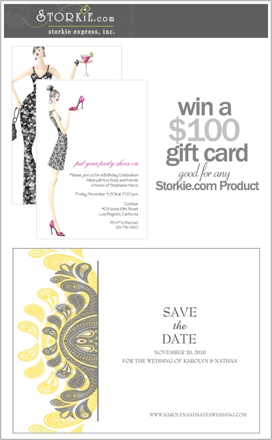 Storkie Bridal Shower Invitations Giveaway $100 to Storkie Express