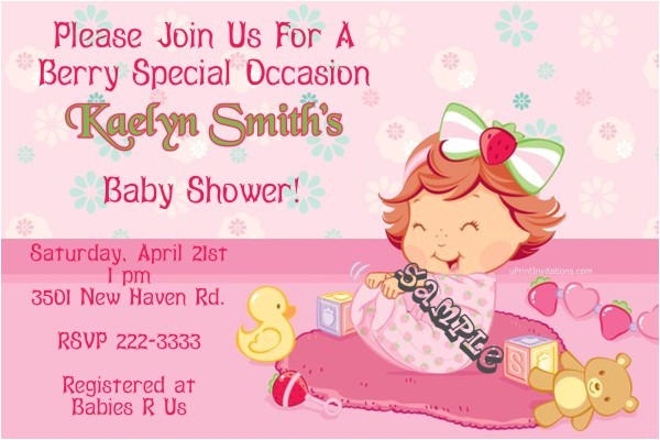 Strawberry Shortcake Baby Shower Invitations Strawberry Shortcake Baby Shower Invitations