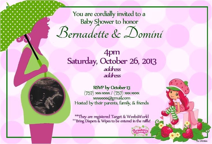 Strawberry Shortcake Baby Shower Invitations the Strawberry Shortcake Invitation I Designed for My