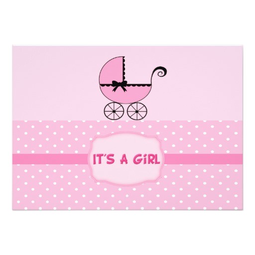 Stroller Baby Shower Invitations Pink Baby Stroller Shower Invitation