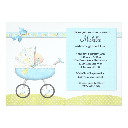 Stroller Baby Shower Invitations Stroller Baby Shower Invitation